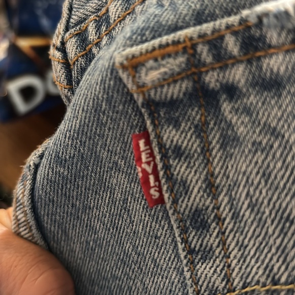 Levi's Light Blue Denim 501 short 90’s vintage distressed button fly size 27 - Picture 16 of 16